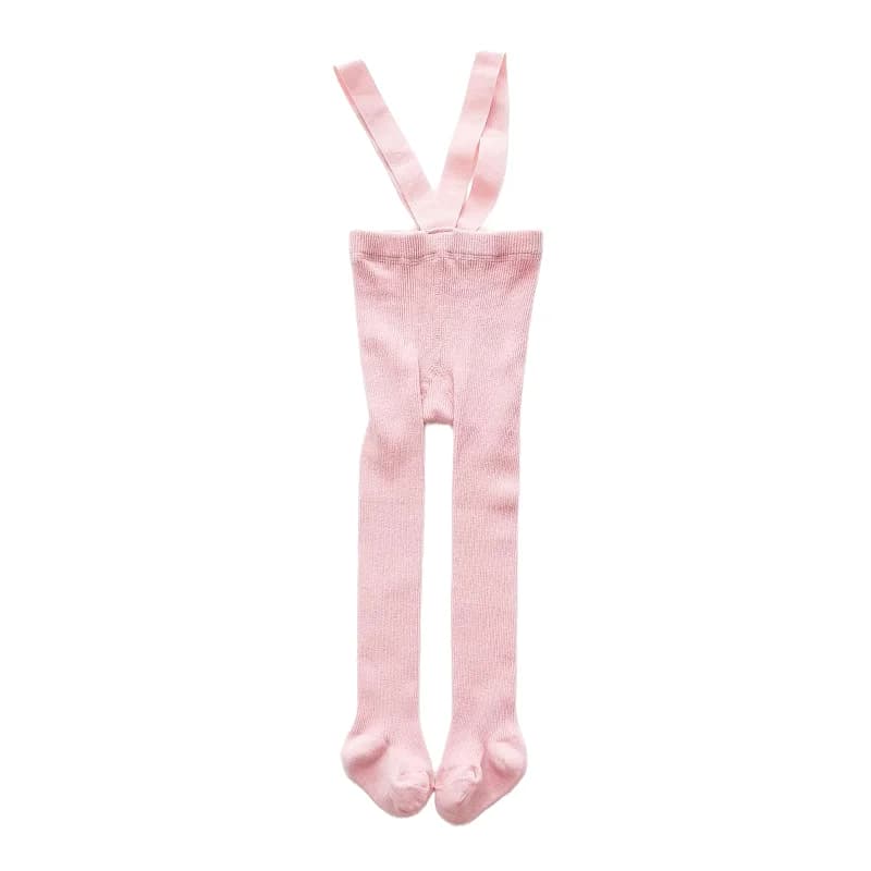 Cotton Elastic Suspender Tights for Girls