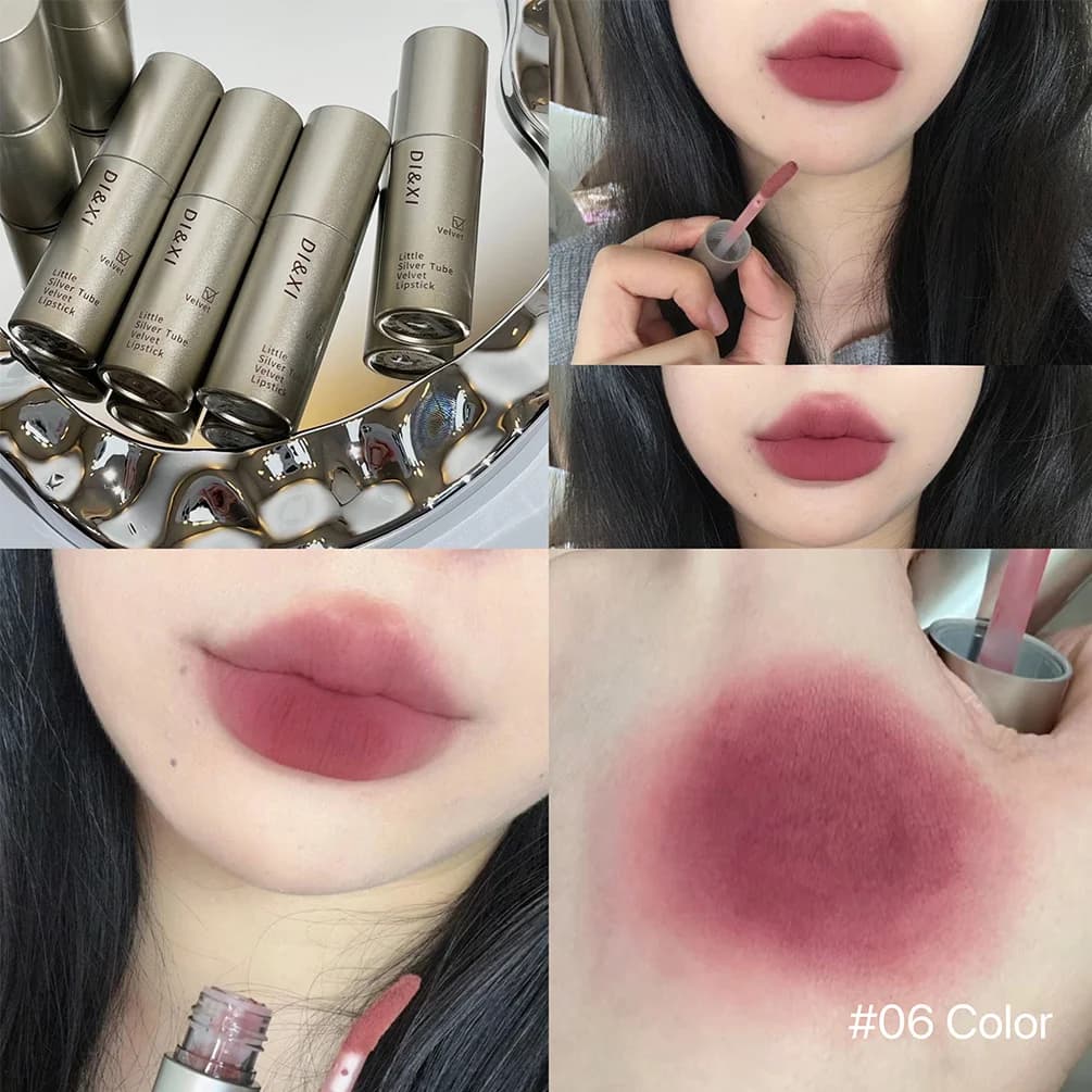 Matte Finish Lip Glaze with Velvet Texture