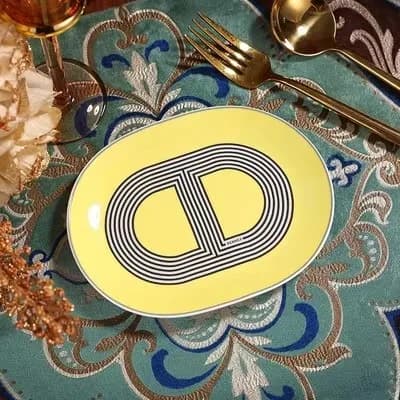 Ceramic Bone China Oval Condiment Plate Set