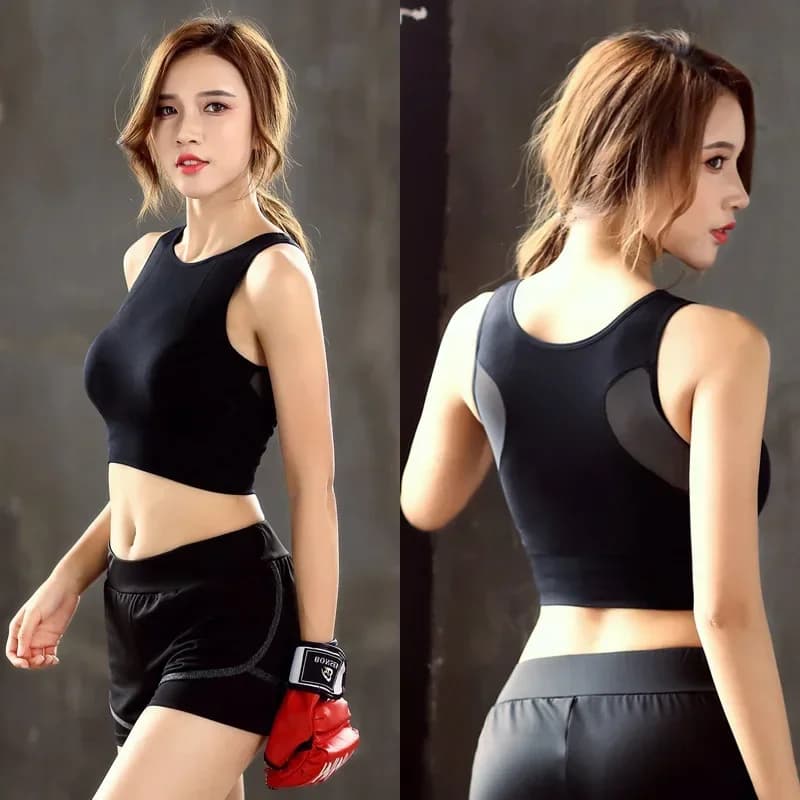 Women's Wireless Mesh Sports Bra