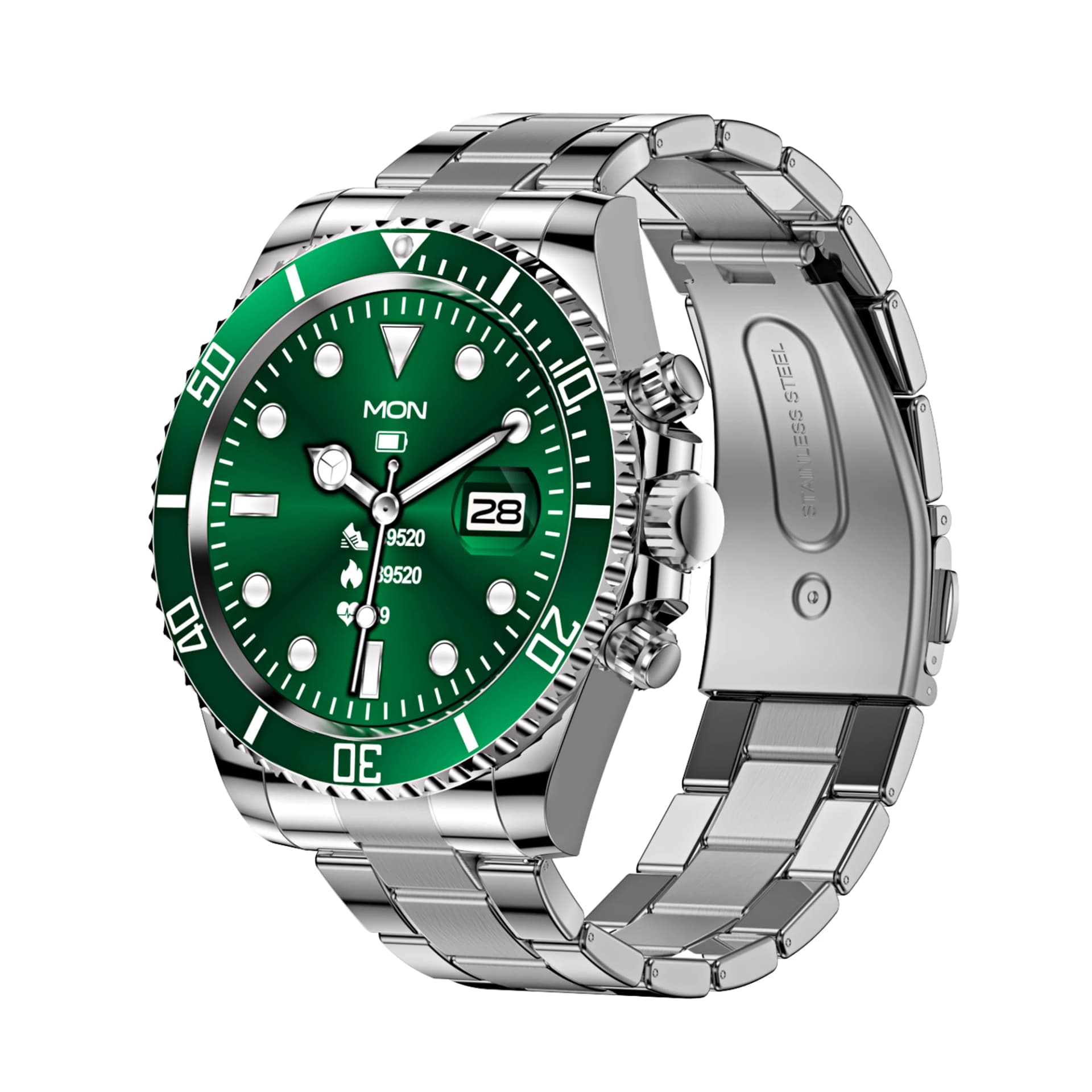 The 2025 new smart watch supports Bluetooth calls, health monitoring, stainless steel body, rugged and durable