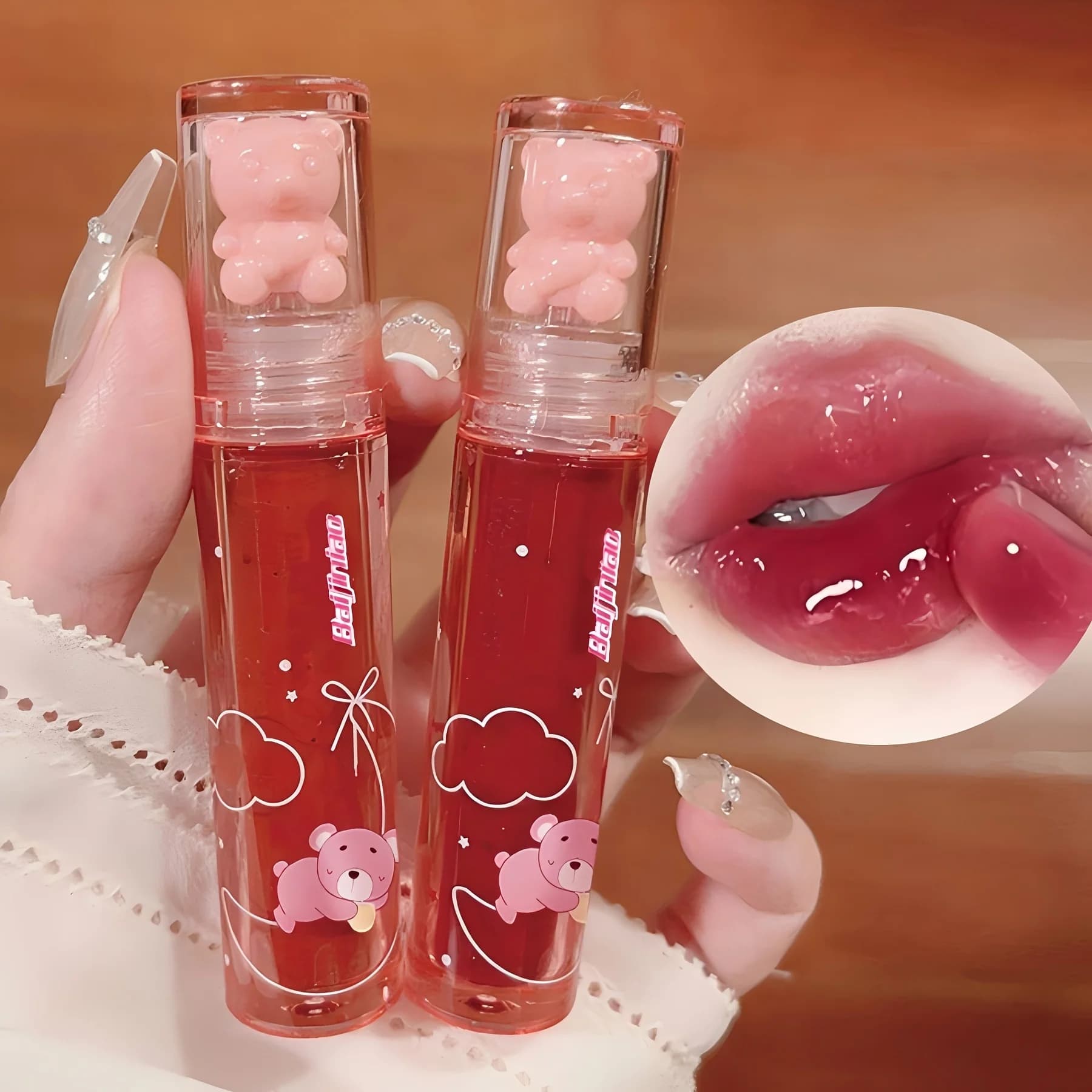 Bear Jelly Lip Glaze with Mirror Shine