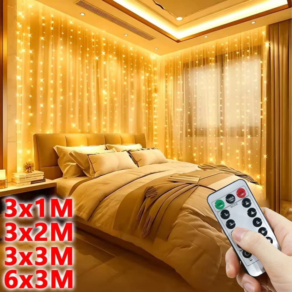 LED Fairy String Curtain Lights 3m/6m