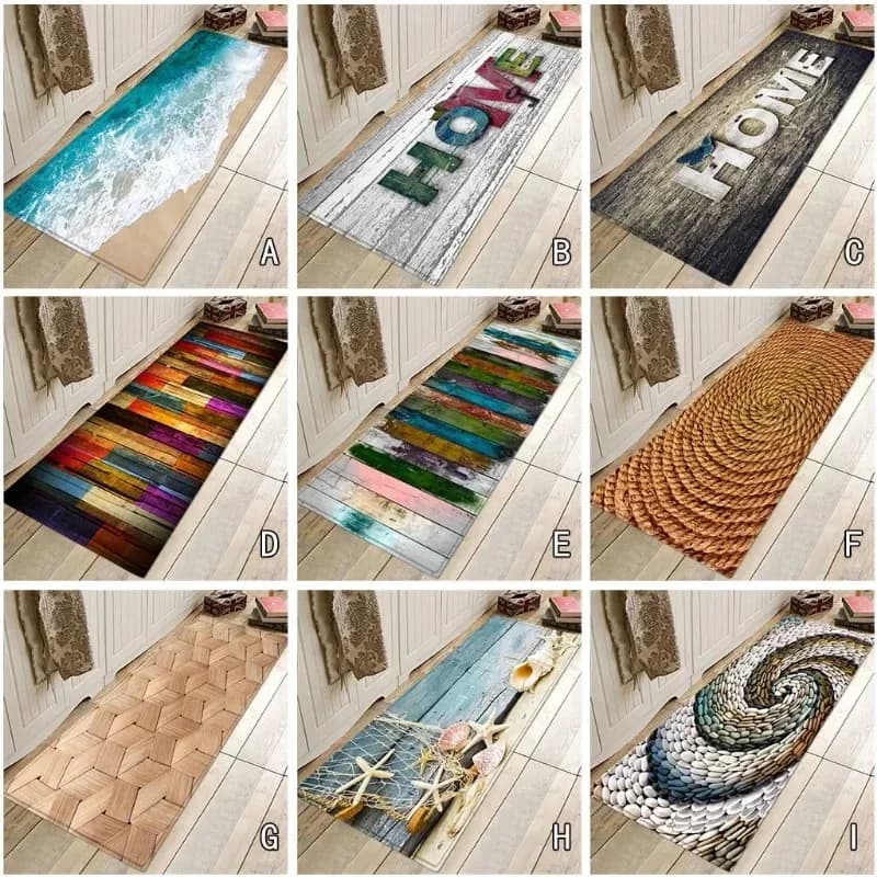 Seascape Print Bath Mat 40x120cm