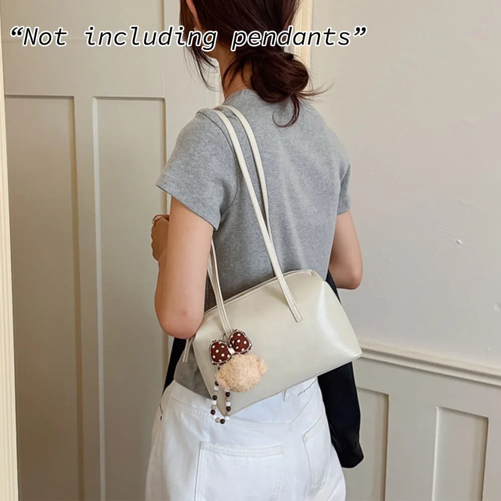 Handheld Bowling Bag for Women, Trendy and Retro Style Underarm Bag, Simple and Large Capacity. Shoulder Bag