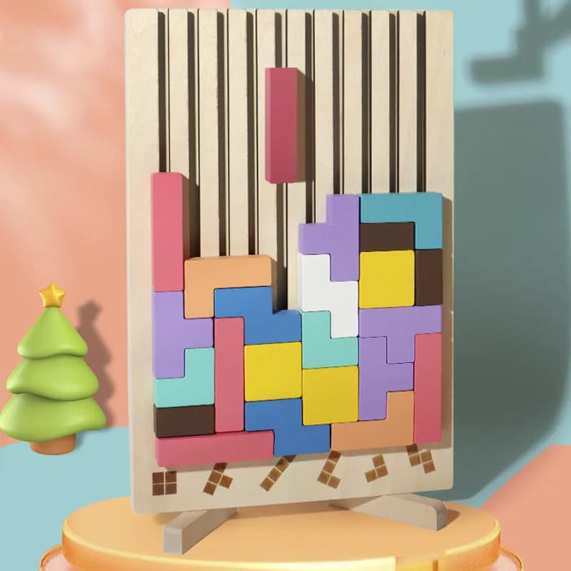 Wooden 3D Russian Blocks Puzzle Toy