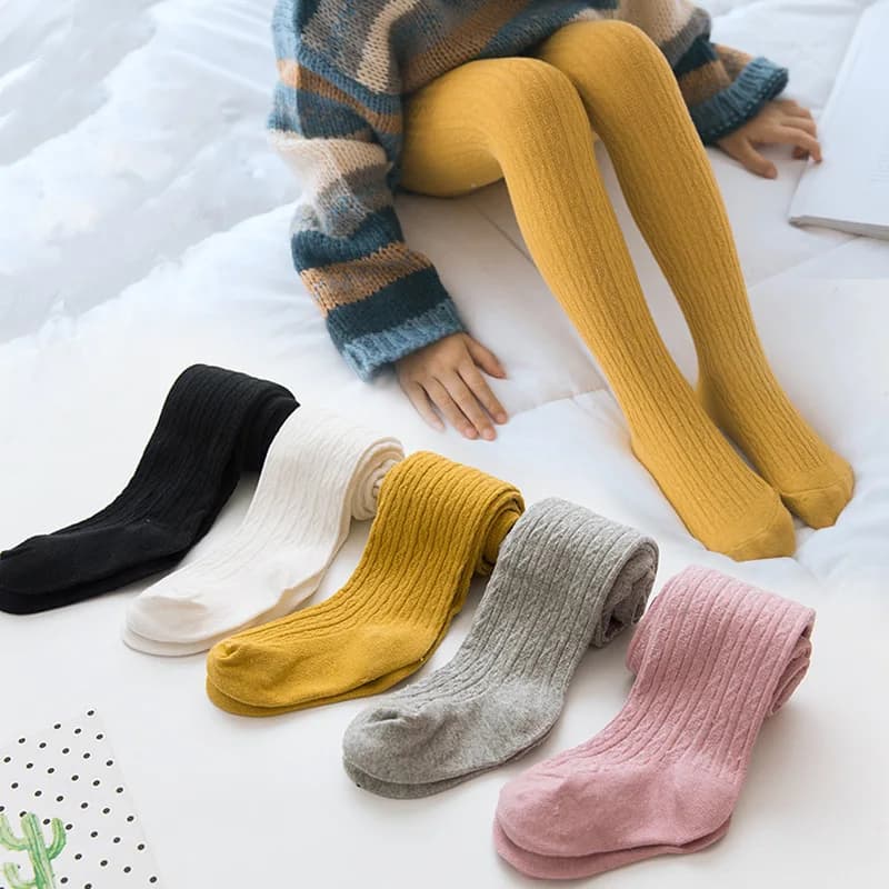 Girls Elastic Waist Knit Pantyhose