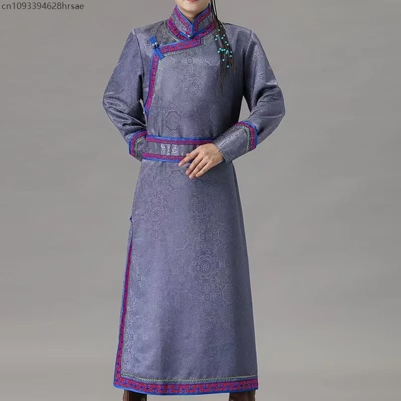 Mongolian Traditional Ethnic Grassland Robe