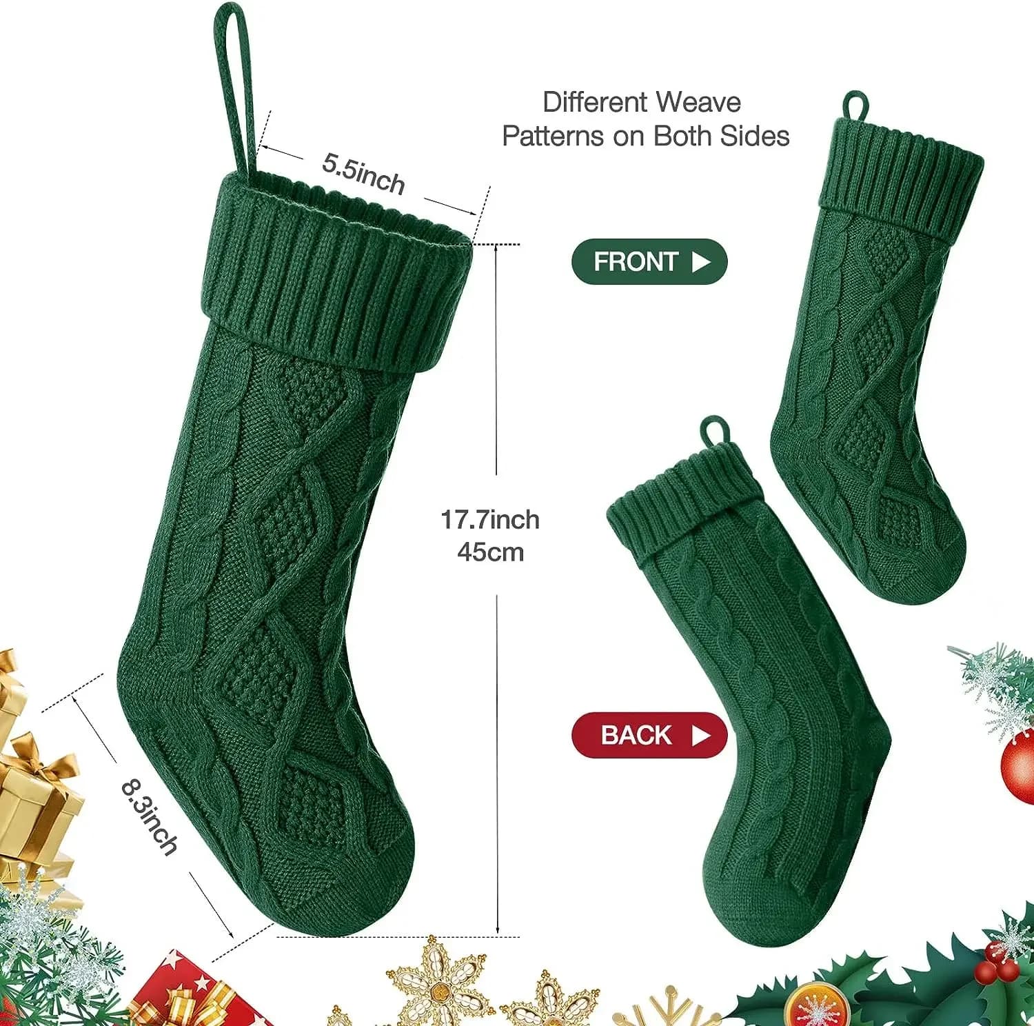 Large Knitted Christmas Stockings