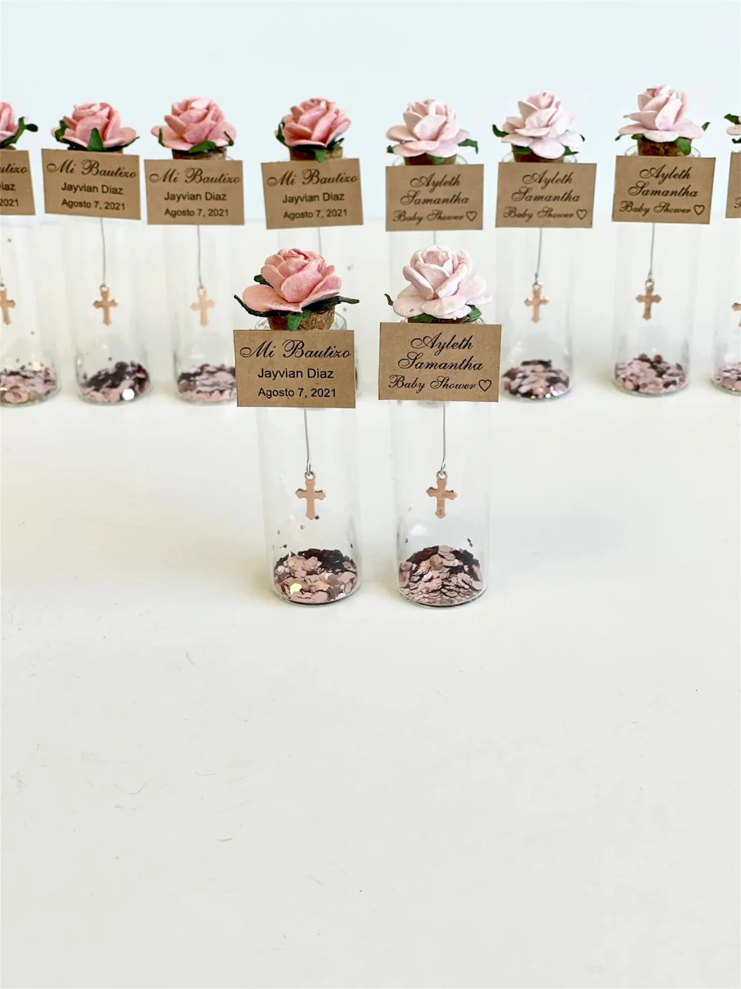 Personalized Glass Dome Rose Favors