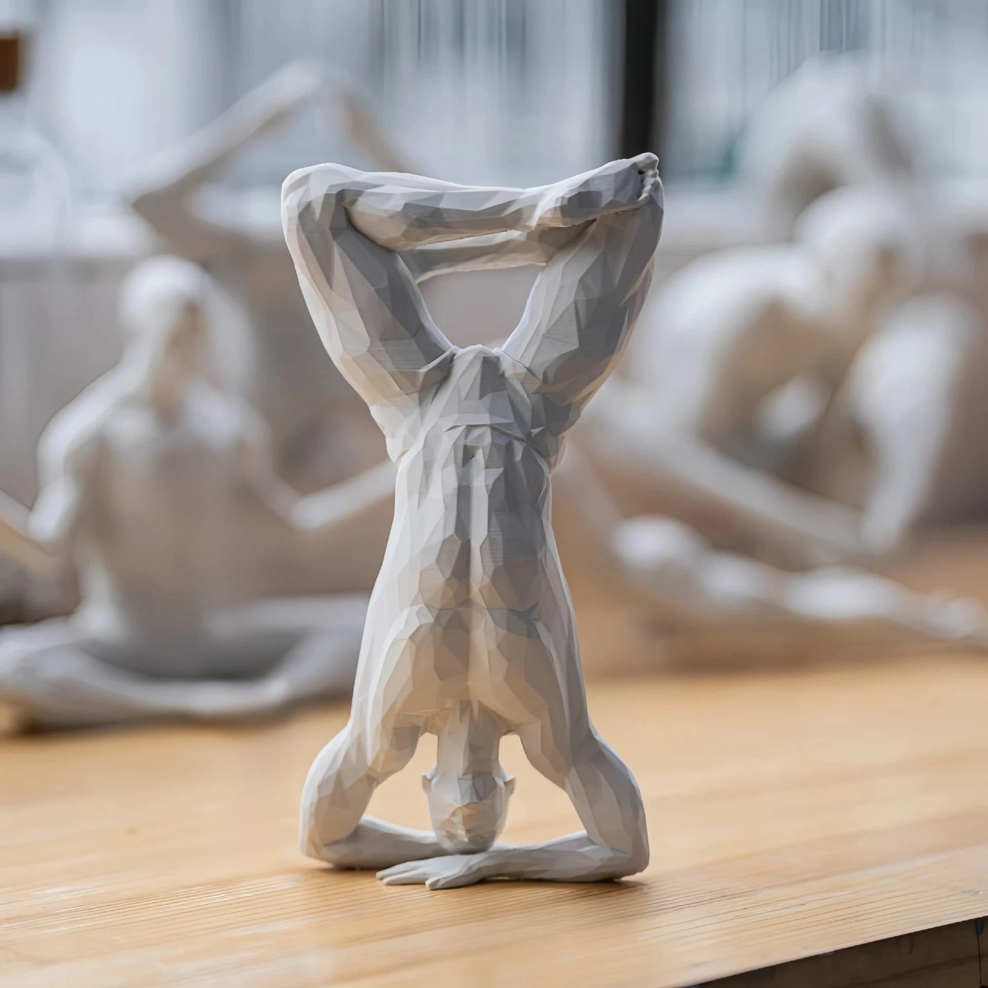 Yoga Man Figurine - Minimalist Home Decor Statue, Spiritual Accent for Living Room, Desktop, Bar & Gym Interiors,3D Printed