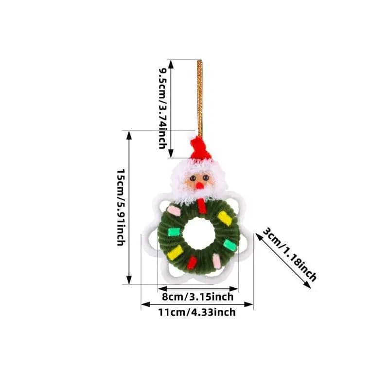 Mini Handmade Christmas Wreath Ornaments