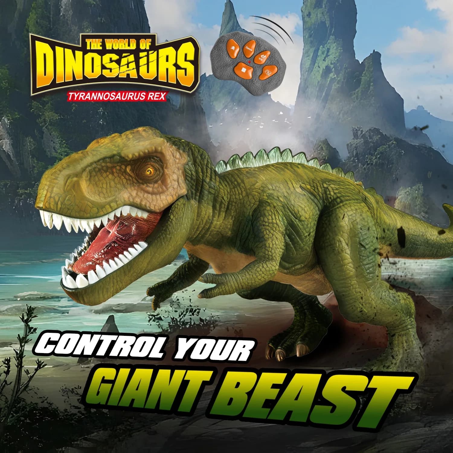 RC Dinosaur Car with Sound