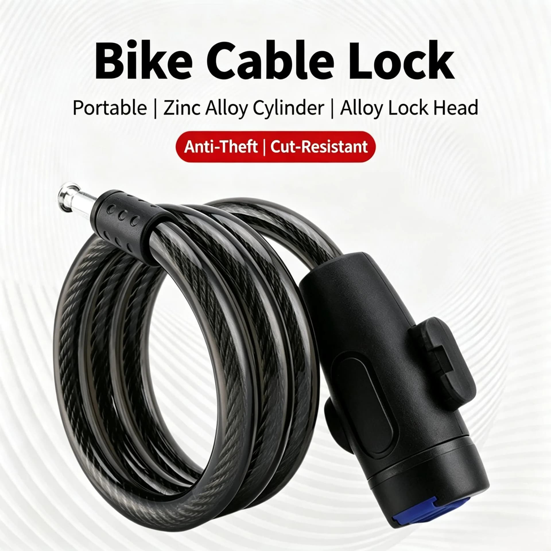 Steel Cable Bike Lock with Key