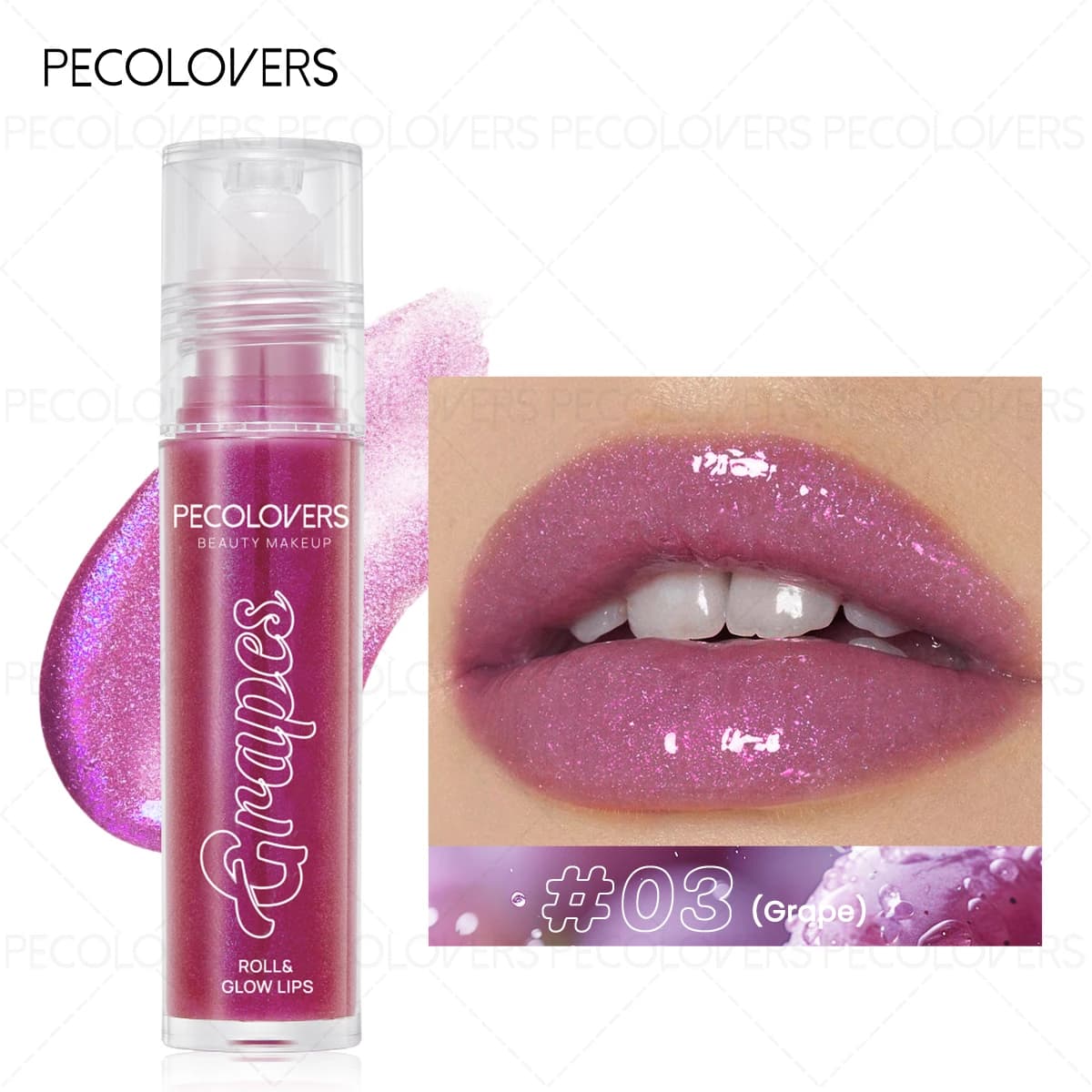 1PC Roll-on Lip Gloss, Lip Gloss with Fine Shimmer, Tinted Lip Balm, Long-lasting Moisturizing Lips, Non-sticky, Lip Cosmetics