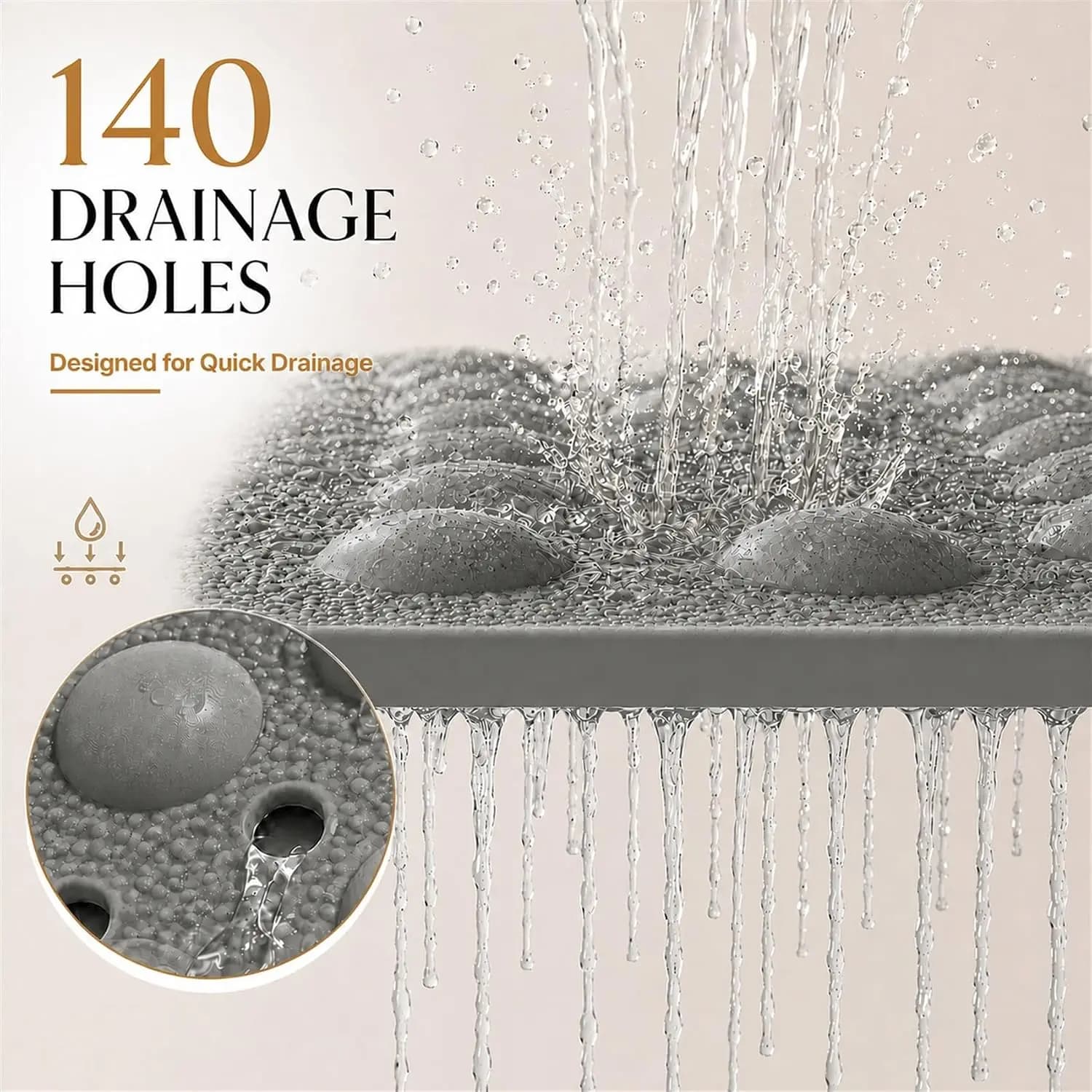 Non-Slip Bath Tub Shower Mat with Suction Cups
