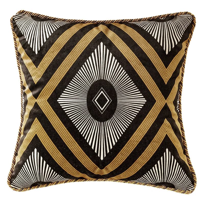 Bee Honey Golden Velvet Throw Pillow Cover