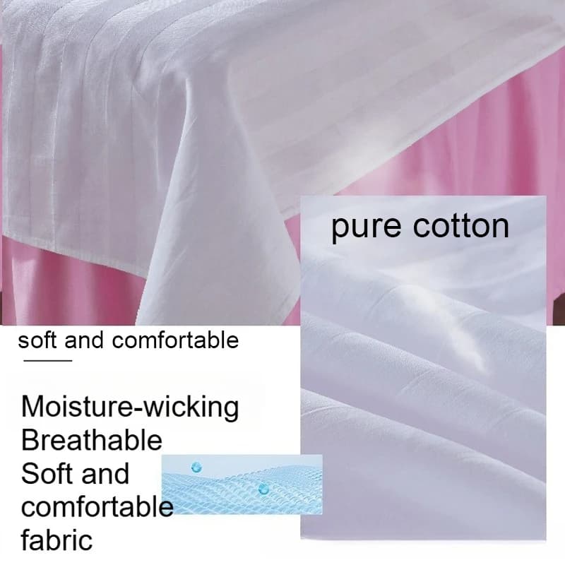 Pure Cotton Beauty Salon Bed Sheet with Face Hole