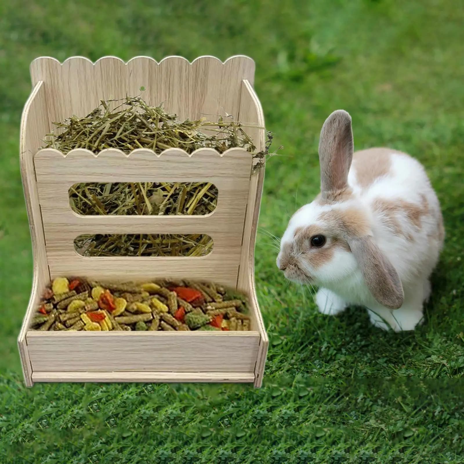 Wooden Hay Rack for Small Pets