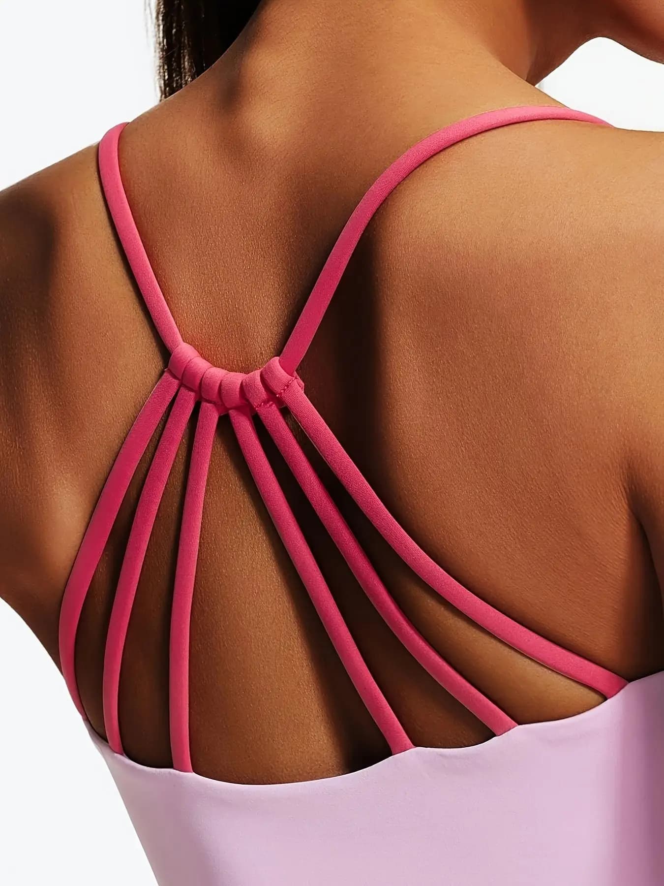 Women's Backless Sports Bra with Fixed Padding