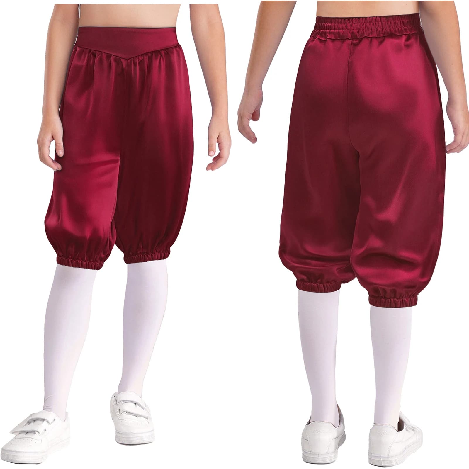 Kids Medieval Capri Pants High Waist Lantern Style
