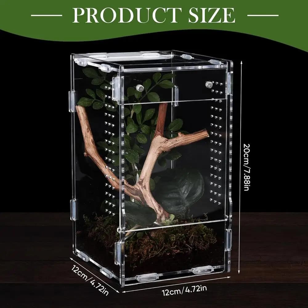 Acrylic Reptile Terrarium Enclosure Habitat