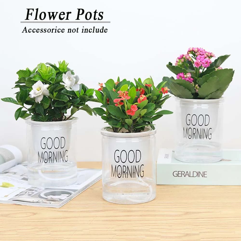 Garden Table Balcony Auto Irrigate Green Dill Office Succulents Garden Supplies Home Decor Flower Pots Planters Plant Pot
