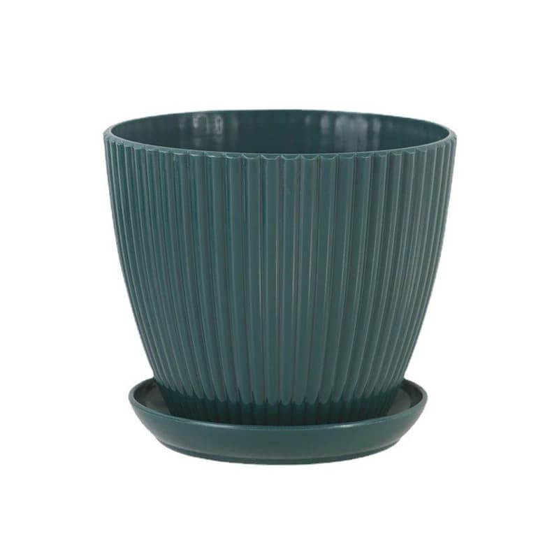 Plastic Indoor Planter Pot with Tray
