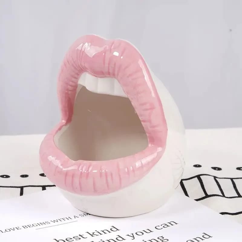 Ceramic Lips Shaped Serving Bowl