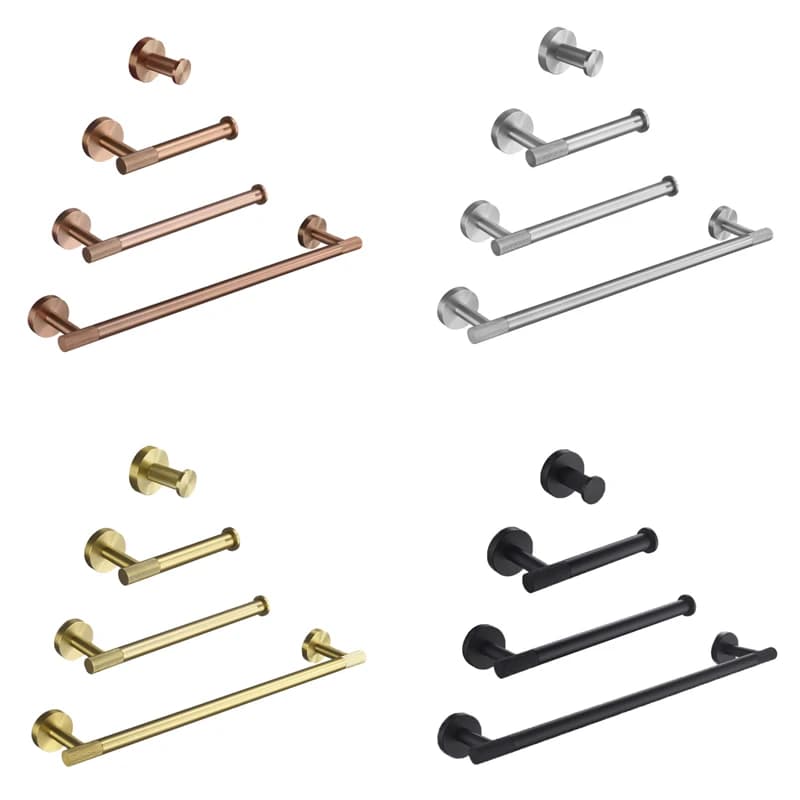 Bathroom Accessories Hardware Set Kit Towel Bar Wall Mount Toilet Paper Holder Hand Robe Hook Hanger Stainless Steel