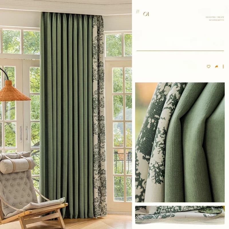 Modern Blackout Curtains Cream Chenille