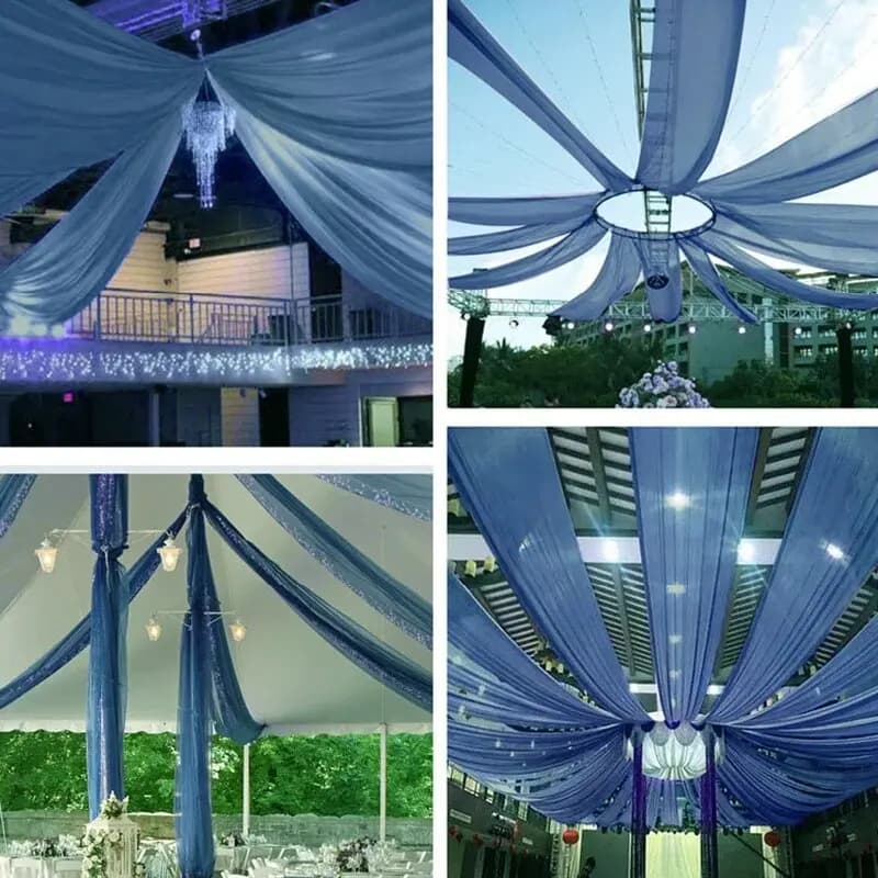 Sheer Chiffon Ceiling Drape Panel