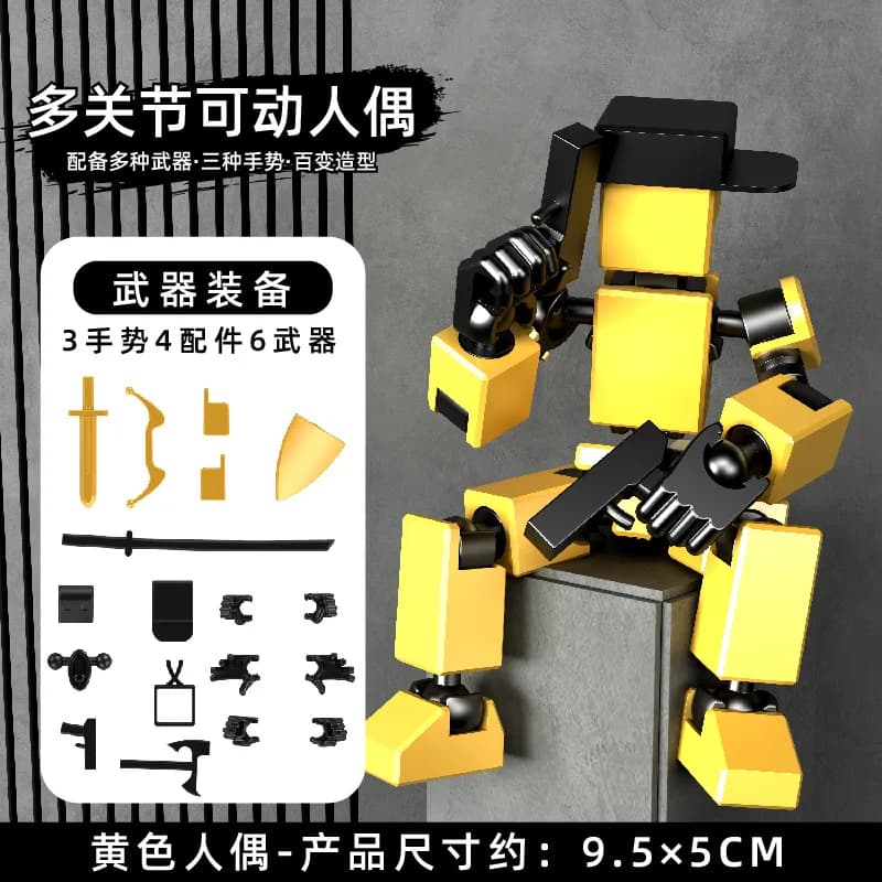 13-Piece Robot Action Figure Set with Accessories