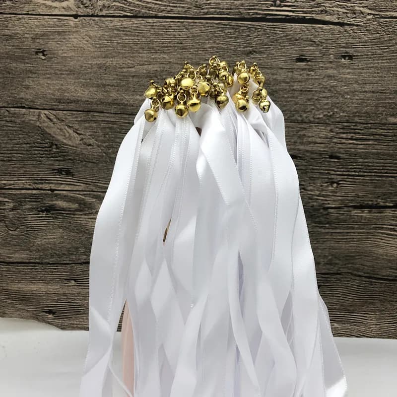 White Ribbon Magic Wands with Bells