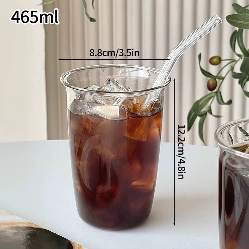 Ribbed Glass Drinking Cups