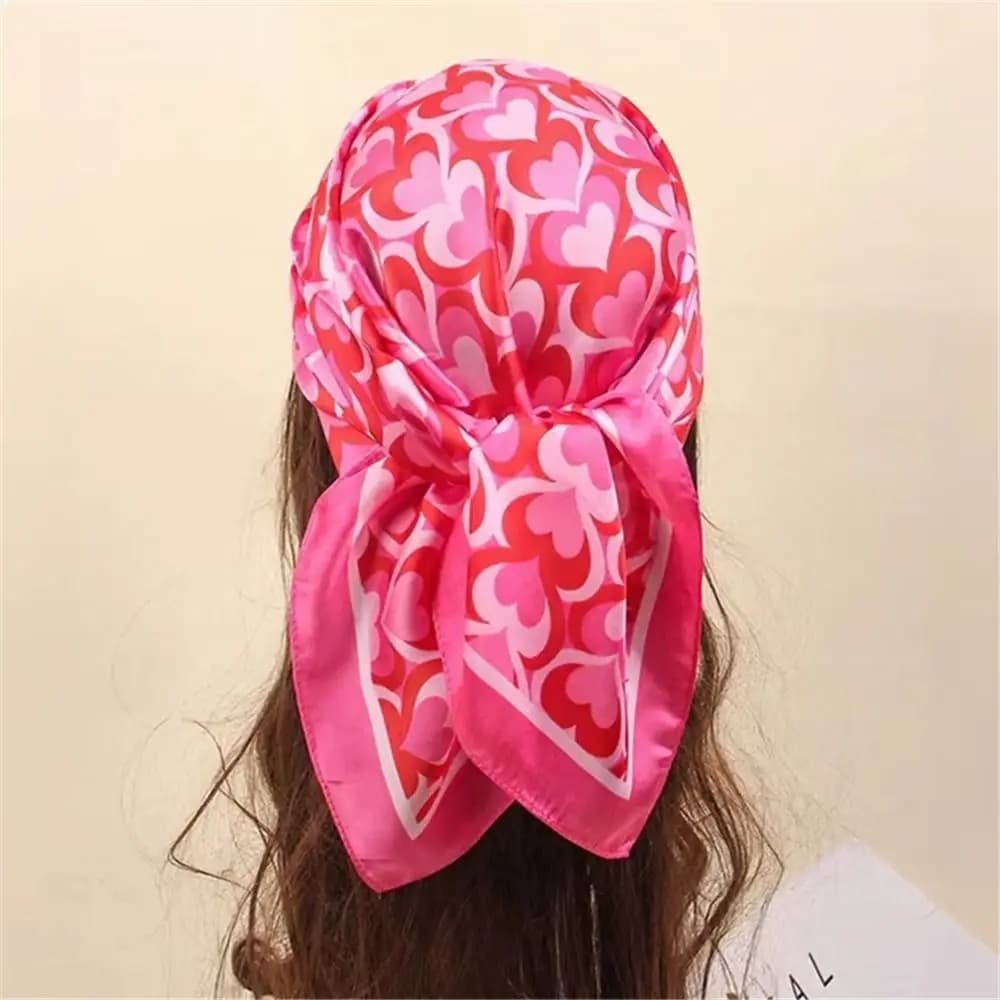 Square Silk Scarf with Lemon Print