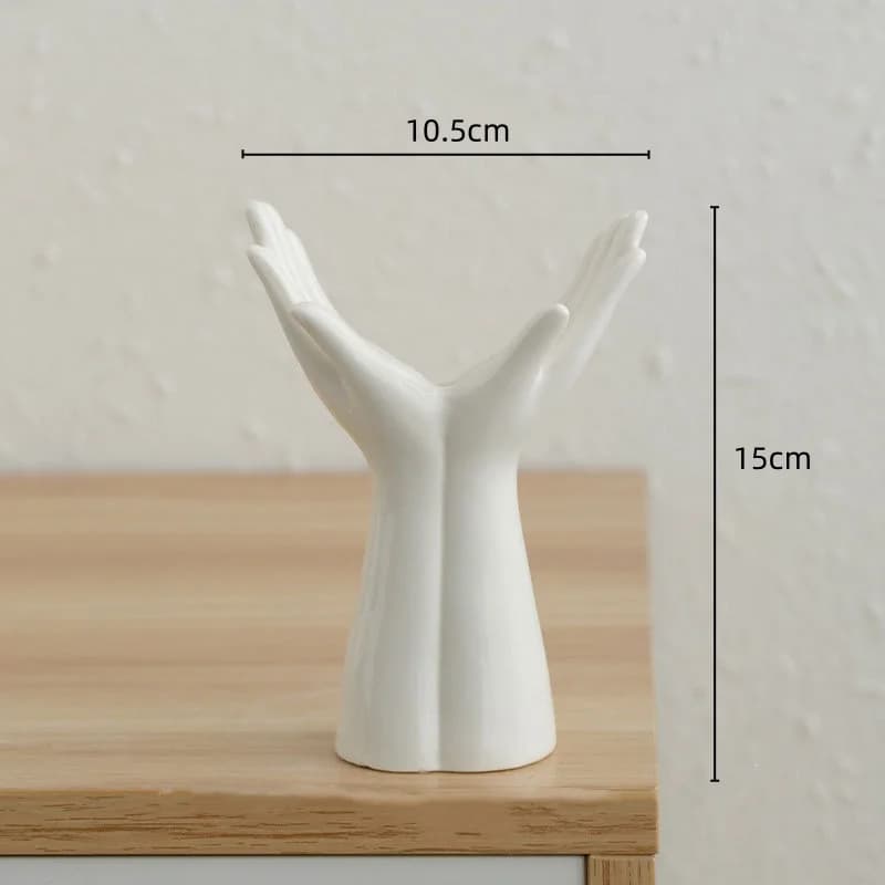 Ceramic Hand Vase Flower Arrangement