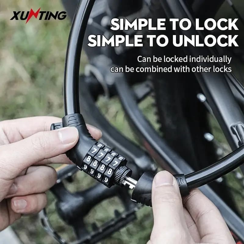 Coiled Combination Bike Cable Lock 54cm
