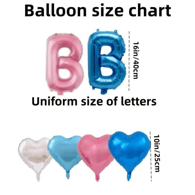 Gender Reveal Party Balloons Pink and Blue