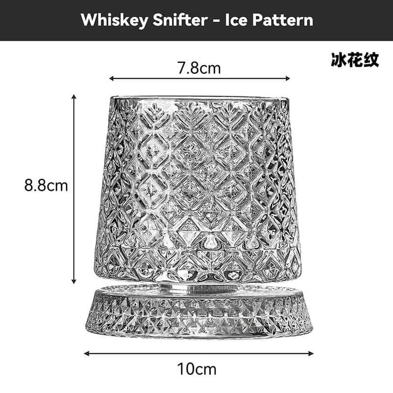 Rotating Whisky Glass with Crystal Base