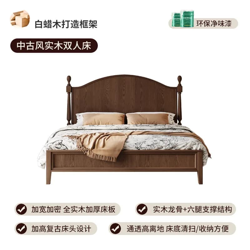 Wooden Nightstands Beds Nightstands Boys Master Double Beds Elevated Storage Kids Camarotes Para Dormitorio Bedroom Furniture