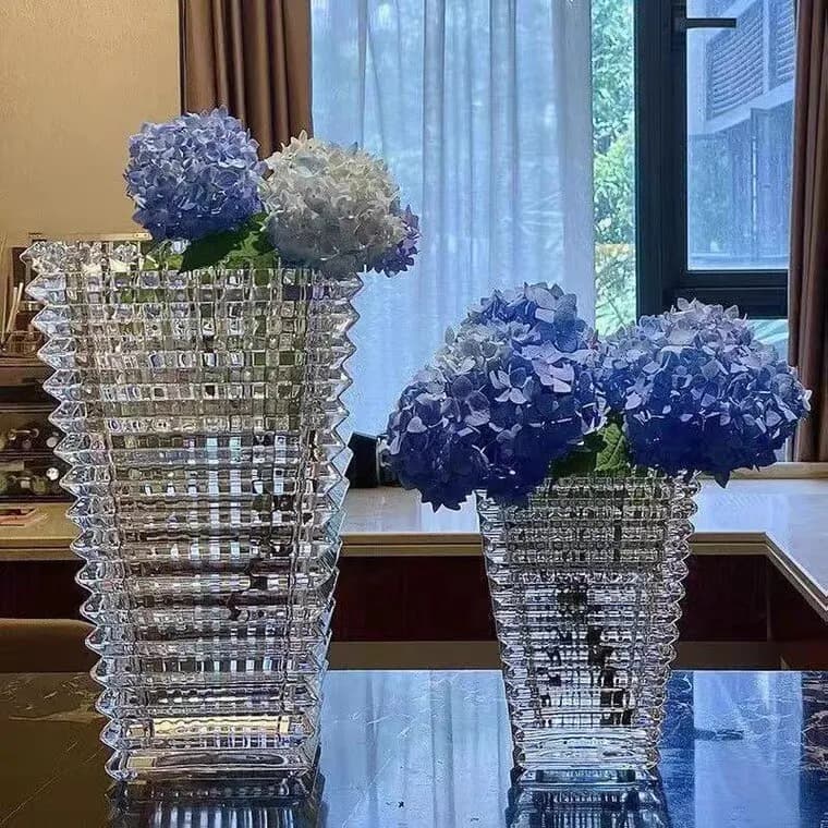 Crystal Glass Vase for Dried Flowers
