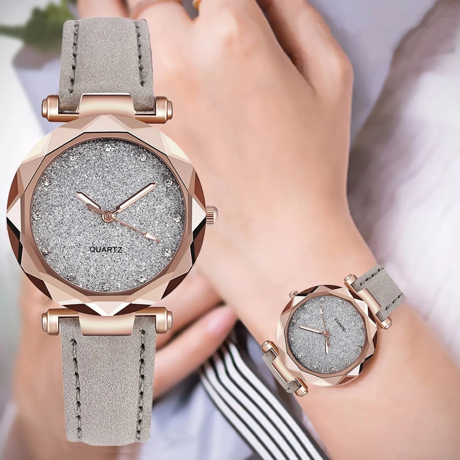 Women'S Watches For Small Wrists Women Belt Scale Dotted Little Watch Watch Frosted Point With Roman Women Relojes Para Mujer