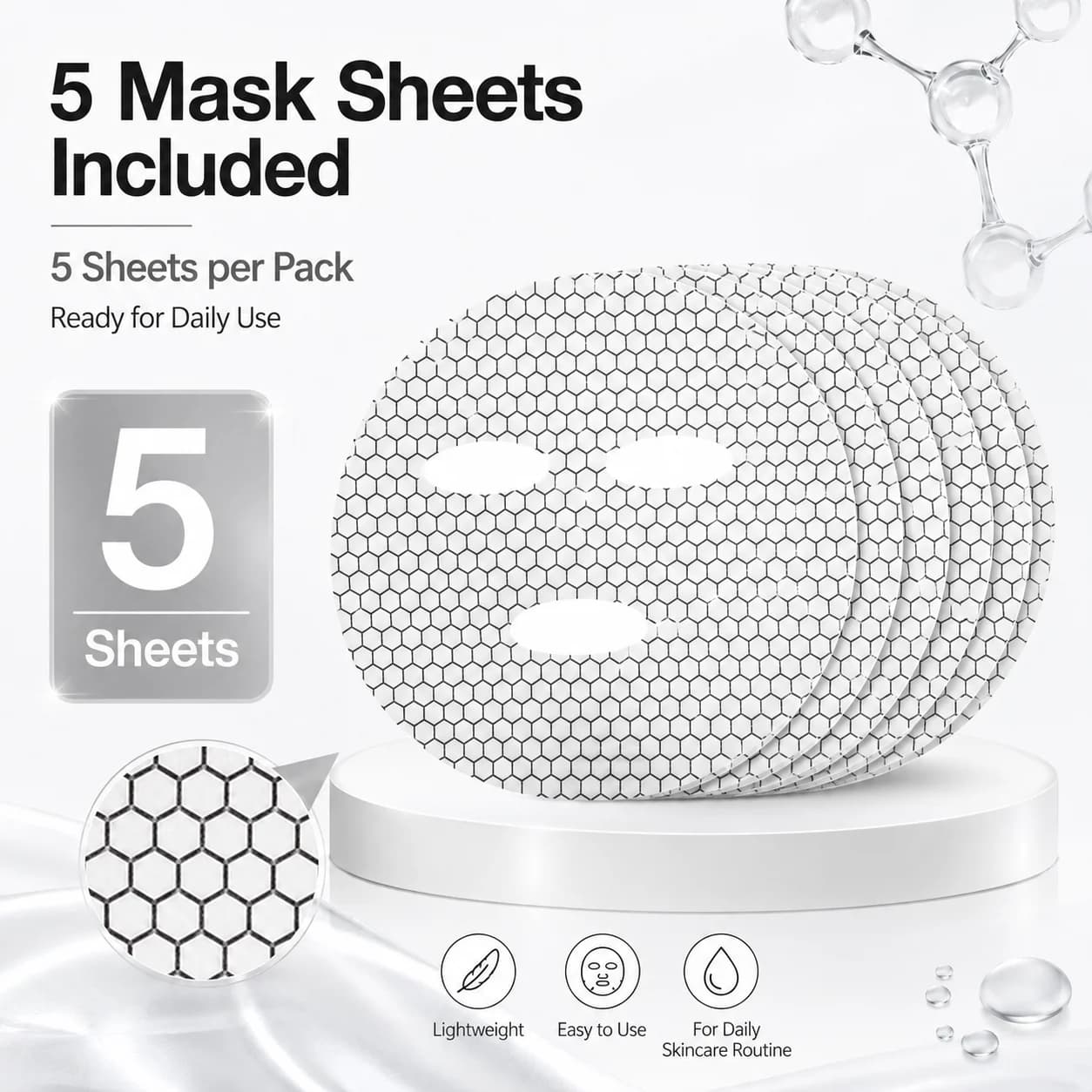 Graphene Pattern Facial Mask Sheets