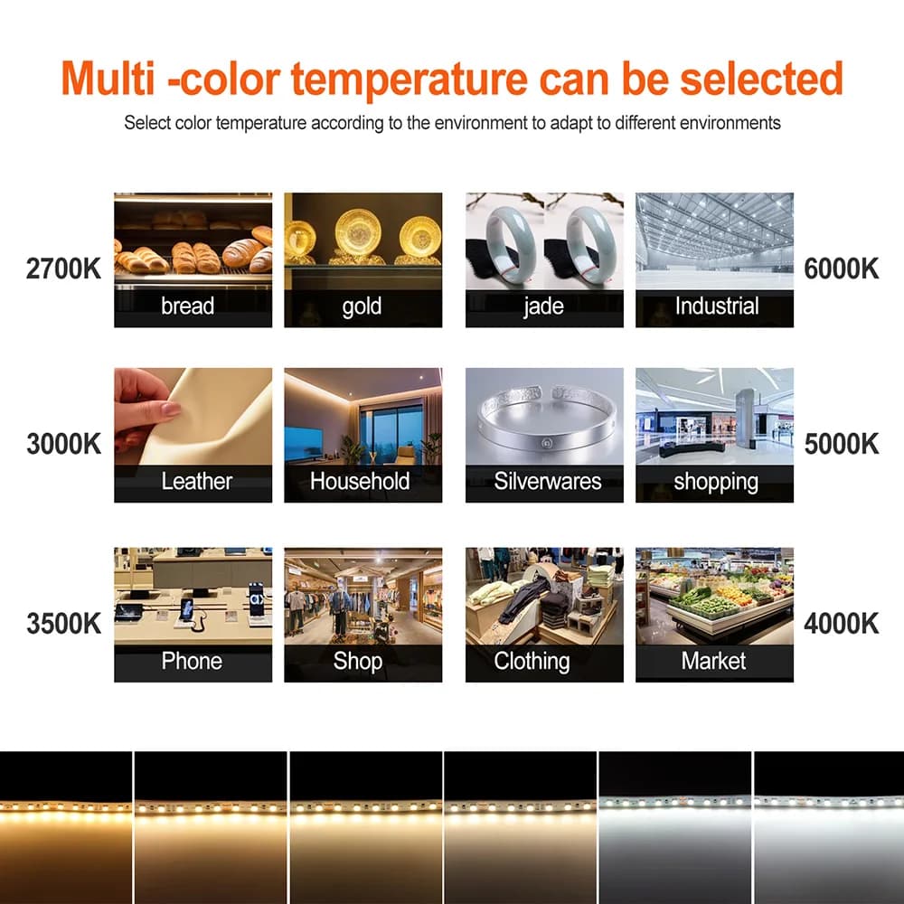LED Strip Light 2835 24V 5m 10m RA98 2700K 3000K 3500K 4000K 5000K 6000K Flexible Tape Stripe Super Bright 120LED Home Lighting