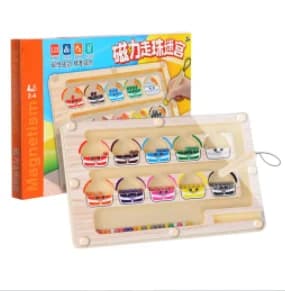 Magnetic Color and Number Maze Puzzle Board