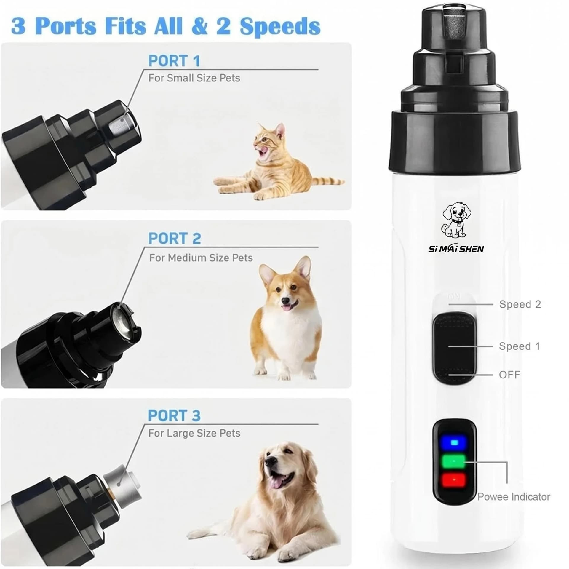 Quiet USB Rechargeable Dog Nail Grinder