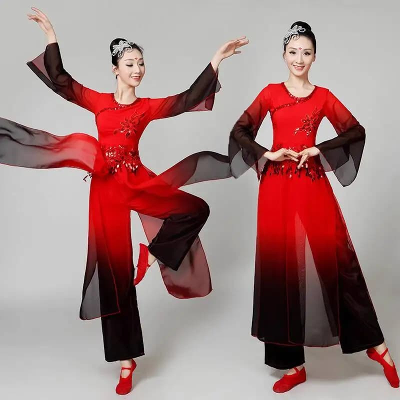 Women's Traditional Chinese Folk Dance Costume