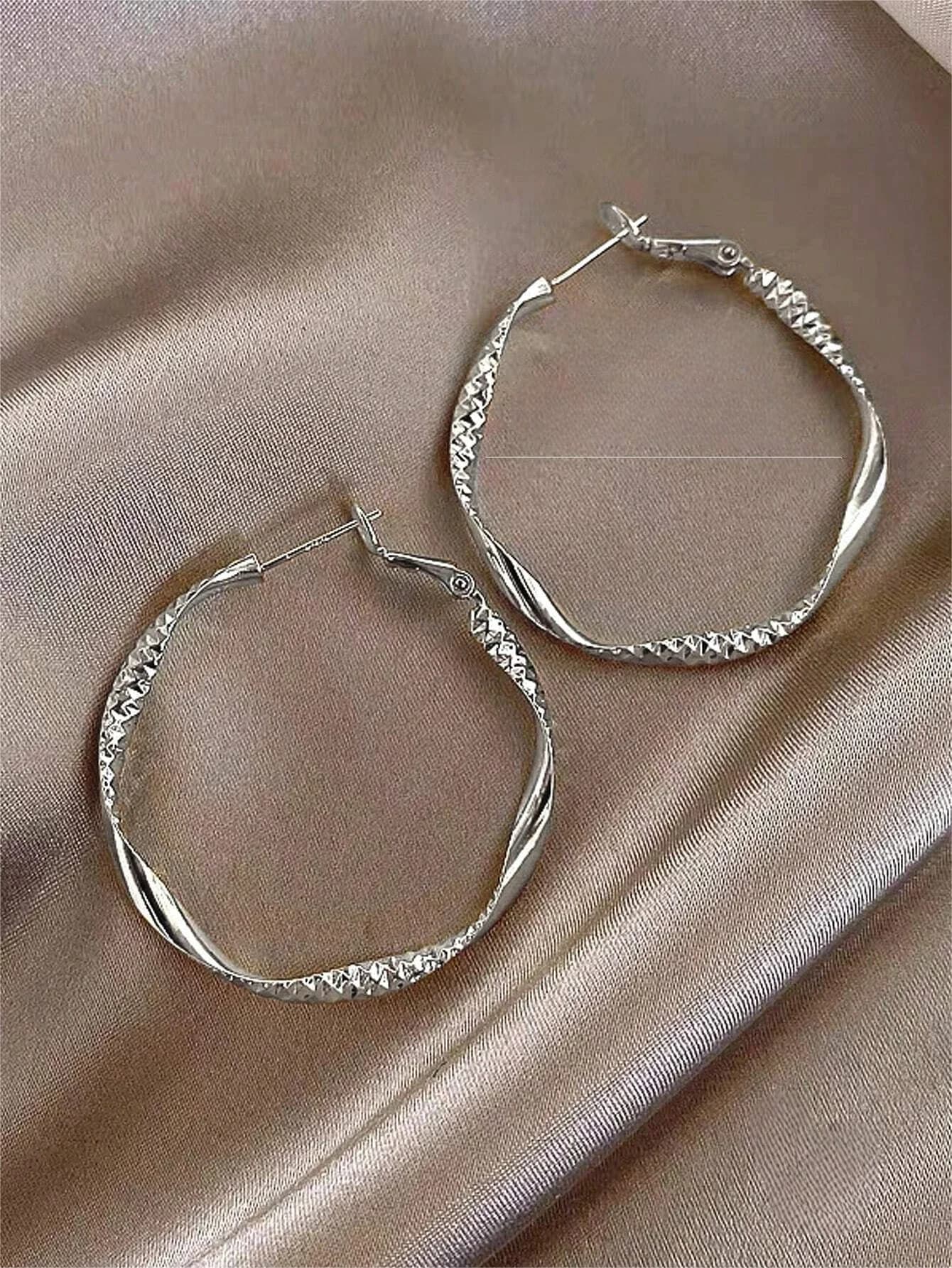 Elegant Silky Finish Drop Earrings