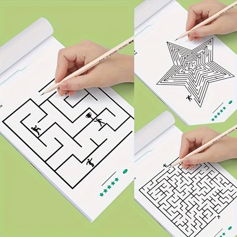 Maze Training Book for Concentration & Problem Solving